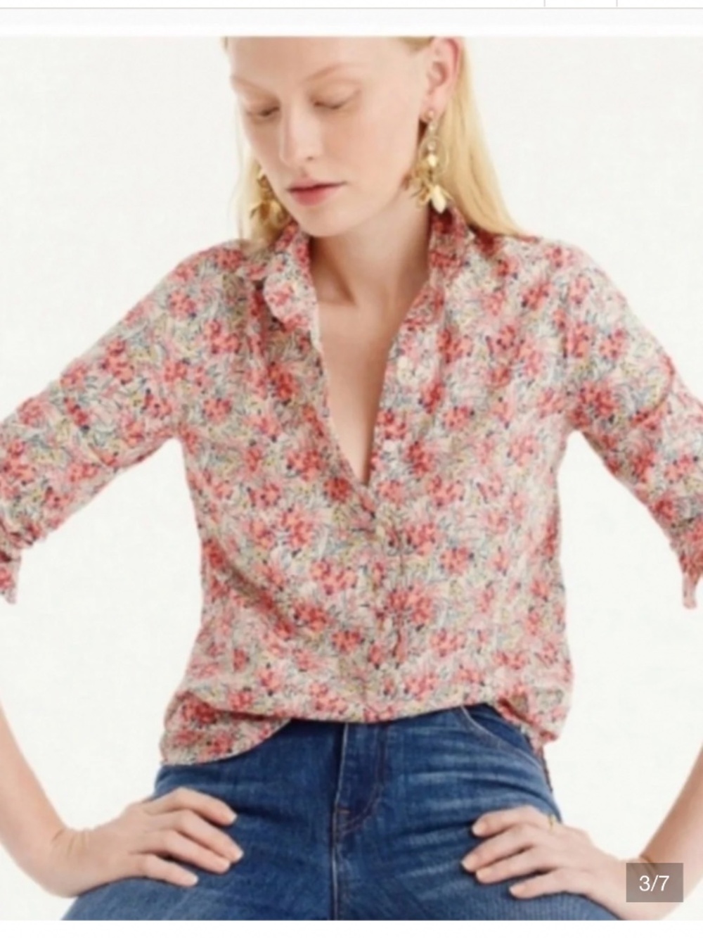 🩷 beautiful Liberty print cotton popover shirt 🩷🩷🩷